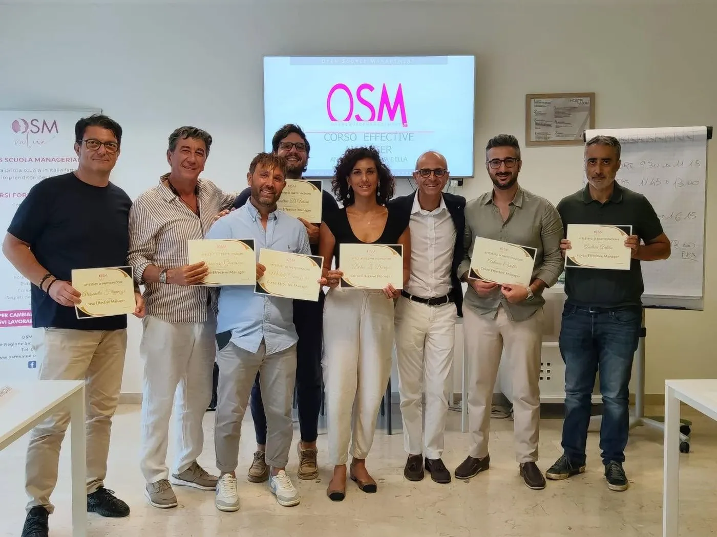 Consegna degli attestati a fine percorso