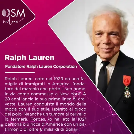 Ralph Lauren: fondatore del marchio di moda Ralph Lauren Corporation
