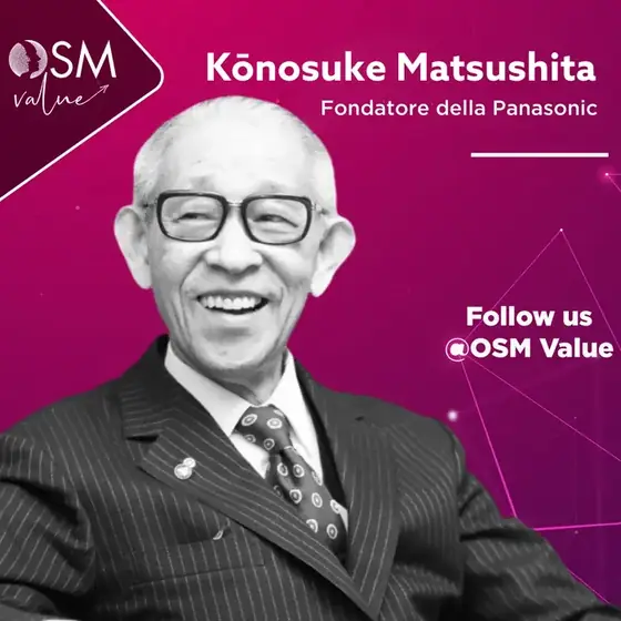Kōnosuke Matsushita fondatore della Panasonic, la più grande azienda di elettronica giapponese